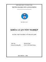 Thực trạng và giải pháp phát triển loại hình du lịch sinh thái tại tràng an, ninh bình 