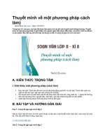 Thuyết minh về một phương pháp cách làm