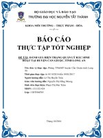 Đánh giá hiện trạng quản lý rác thải sinh hoạt tại huyện Cần Giuộc, tỉnh Long An