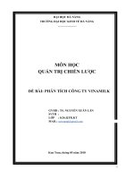 Phân tích chiến lược cấp công ty CÔNG TY VINAMILK