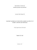luận văn thạc sĩ GIẢI PHÁP TẠO ĐỘNG LỰC CHO NGƯỜI LAO ĐỘNG TẠI CÔNG TY CP  CƠ KHÍ VÀ THƯƠNG MẠI THÀNH LỘC