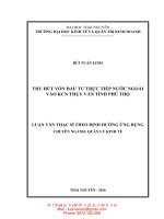 luận văn thạc sĩ THU HÚT VỐN ĐẦU TƯ TRỰC TIẾP NƯỚC NGOÀI  VÀO KCN THỤY VÂN TỈNH PHÚ THỌ