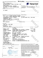 mẫu viết bill of lading