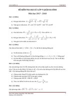 Đề kiểm tra học kì 1 toán lớp 9 quận ba đình năm học 2017   2018