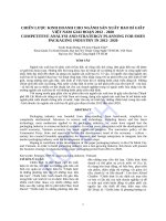 Chiến lược kinh doanh cho ngành sản xuất bao bì giấy việt nam giai đoạn 2012   2020 