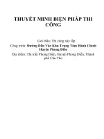 BIEN PHAP THI CONG DUONG VAO KHU TRUNG TAM HANH CHINH HUYEN PHONG DIEN