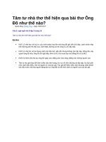 Tâm tư nhà thơ thể hiện qua bài thơ ông đồ như thế nào