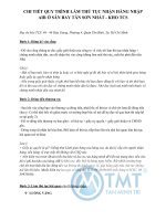 Chi tiết quy trình làm thủ tục nhập hàng nhập ở sân bay Tân Sơn Nhất  kho TCS