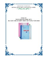 Giáo án toán đại số 9 hk2, ba cột chuẩn kiến thức kỹ năng năm 2018