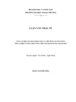 luận văn thạc sĩ NÂNG CAO HIỆU QUẢ HOẠT ĐỘNG CHO VAY TIÊU DÙNG TẠI NGÂN HÀNG NÔNG NGHIỆP VÀ PHÁT TRIỂN NÔNG THÔN CHI NHÁNH HUYỆN THANH LIÊM