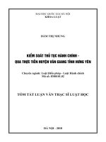Kiểm soát thủ tục hành chính   qua thực tiễn huyện văn giang tỉnh hưng yên (tt) 