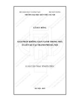 Giải pháp không gian xanh trong nhà ở liền kề tại thành phố hà nội (tt) 