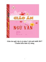 Giáo án ngữ văn 6 cả năm 3 cột mới nhất 2017 chuẩn kiến thức kỹ năng
