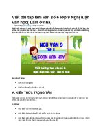 Viết bài tập làm văn số 6 lớp 9 nghị luận văn học