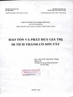 Bảo tồn và phát huy giá trị di tích thành cổ sơn tây (tt) 