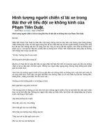 Hình tượng người chiến sĩ lái xe trong bài thơ về tiểu đội xe không kính của phạm tiến duật