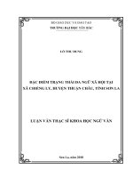 Đặc điểm trạng thái đa ngữ xã hội tại xã chiềng ly, huyện thuận châu, tỉnh sơn la 