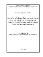 Xây dựng mô hình quỹ hỗ trợ khởi nghiệp sáng tạo trong các trường đại học (luận văn thạc sỹ) 