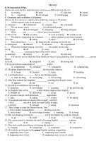 ĐỀ KIỂM TRA 1 TIẾT MÔN ANH LỚP 11 LẦN 2