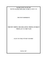 Truyền thống thả hoa đăng trong lễ hội ở thái lan và việt nam (luận văn thạc sỹ) 
