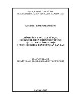 Chính sách thúc đẩy sử dụng công nghệ thân thiện môi trường tại các khu công nghiệp ở nước cộng hòa dân chủ nhân dân lào (luận văn thạc sỹ) 
