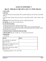 Giáo án Sinh học 9 bài 19: Mối quan hệ giữa gen và tính trạng