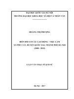 Biến đổi cơ cấu lao động   việc làm xã phú cát, huyện quốc oai, thành phố hà nội  (luận văn thạc sỹ) 