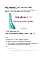 Viết đoạn văn trình bày luận điểm