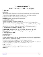 Giáo án Sinh học 9 bài 5: Lai hai cặp tính trạng (tiếp theo)