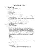 bệnh án nhi khoa  nhiễm khuẩn tiết niệu