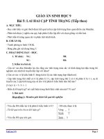 Giáo án Sinh học 9 bài 5: Lai hai cặp tính trạng (tiếp theo)