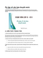 Ôn tập về văn bản thuyết minh