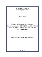 Nghiên cứu quy trình nuôi trồng nấm cordyceps militaris trên một số loại côn trùng được sử dụng làm thực phẩm tại khu vực tây bắc việt nam 