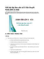 Viết bài tập làm văn số 5 văn thuyết minh