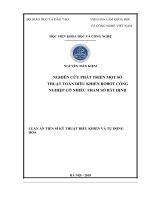 Nghiên cứu phát triển một số thuật toán điều khiển rô bốt công nghiệp có nhiều tham số bất định 