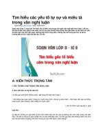 Tìm hiểu các yếu tố tự sự và miêu tả trong văn nghị luận