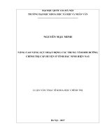 Nâng cao năng lực hoạt động các trung tâm bồi dưỡng chính trị cấp huyện ở tỉnh bắc ninh hiện nay (luận văn thạc sỹ) 