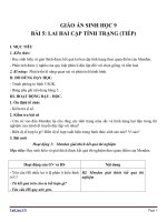 Giáo án Sinh học 9 bài 5: Lai hai cặp tính trạng (tiếp theo)