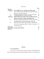 LUẬN văn THẠC sĩ   quan điểm của v i lênin về tôn giáo và sự vận dụng của đảng cộng sản việt nam hiện nay