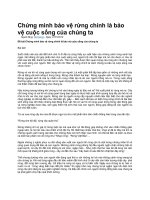 Chứng minh bảo vệ rừng chính là bảo vệ cuộc sống của chúng ta