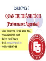 QUẢN TRỊ THÀNH TÍCH (Performance Appraisal)