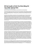 Kể lại truyện cổ tích sọ dừa bằng lời của nhân vật sọ dừa