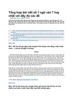 Tổng hợp bài viết số 1 ngữ văn 7 hay nhất với đầy đủ các đề