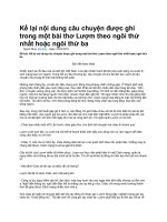 Kể lại nội dung câu chuyện được ghi trong một bài thơ lượm theo ngôi thứ nhất hoặc ngôi thứ ba