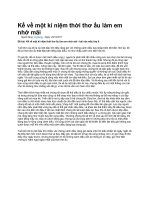 Kể về một kỉ niệm thời thơ ấu làm em nhớ mãi