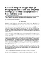 Kể lại nội dung câu chuyện được ghi trong một bài thơ có tính chất tự sựtheo những ngôi kể khác nhau
