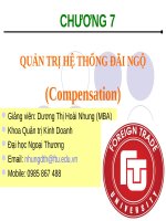 QUẢN TRỊ HỆ THỐNG ĐÃI NGỘ (Compensation)