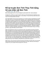 Kể lại truyện sơn tinh thủy tinh bằng lời của nhân vật sơn tinh