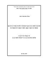 Quản lý nhà nước về môi trường nước từ thực tiễn tỉnh Hòa Bình (Luận văn thạc sĩ)