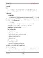 Giáo án Giải tích 12 Mẫu MỚI Ứng dụng của tích phân trong hình học